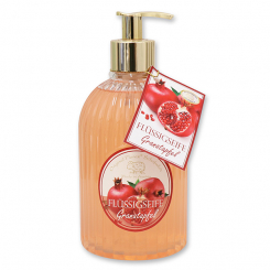 Liquid sheepmilk soap 500ml in a dispenser with a card, Pomegranate 