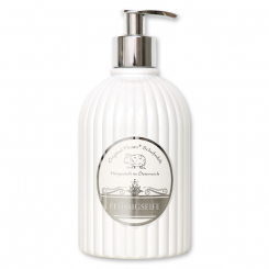 Flüssigseife mit biologischer Schafmilch 500ml im Spender Luxusedition weiß, Classic 