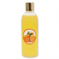 Shower- & foam bath with organic sheep milk 330ml in the bottle, Orange 