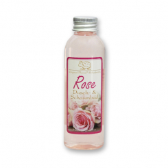 Shower- & foam bath with organic sheep milk 75ml, Rose 
