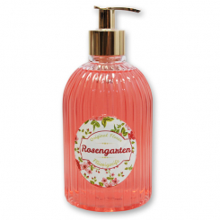 Liquid sheep milk soap 500ml in a dispenser "Rosengarten", Rose 