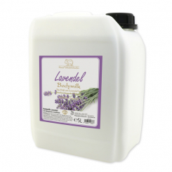 Body milk with organic sheep milk refill 5L in a canister, Lavender 