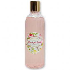Shower- & foam bath with sheep milk 330ml "Blumiger Gruß", Peony 