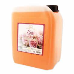 Shower- & foam bath with organic sheep milk refill 5L in a canister, Rose Diana 