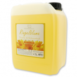 Shower- & foam bath with organic sheep milk refill 5L in a canister, Marigold 