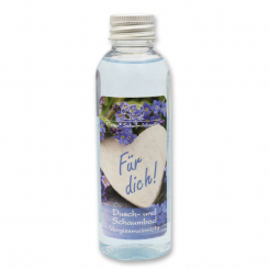 Shower- and foam bath with sheep milk 75ml "Für dich", Forget Me Not 
