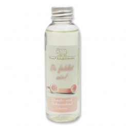 Shower- and foam bath with sheep milk 75ml "Du fehlst mir", Classic 