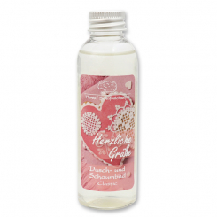 Shower- and foam bath with sheep milk 75ml "Herzliche Grüße", Classic 