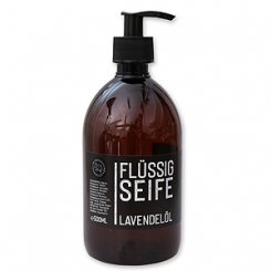 Echte flüssige Pflanzenölseife 500ml "Black Edition", Lavendel 