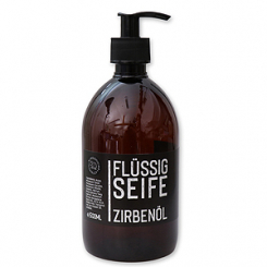 Echte flüssige Pflanzenölseife 500ml "Black Edition", Zirbe 