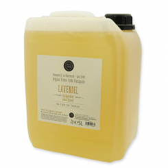 Real liquid plant oil soap with sheep milk refill 5L in a canister, lavender 