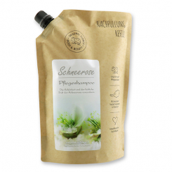 Shampoo hair&body with organic sheep milk 1L in a refill-bag, Christmas rose white 