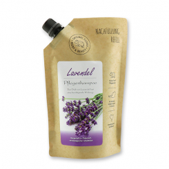 Pflegeshampoo Hair & Body mit biologischer Schafmilch 500ml im Nachfüll-Beutel, Lavendel 