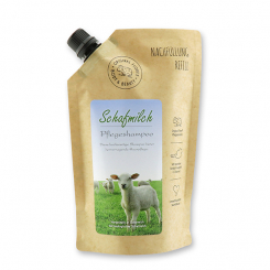 Shampoo hair&body with organic sheep milk 500ml in a refill-bag, Classic 