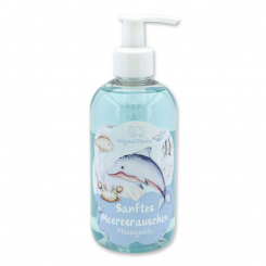 Liquid soap with organic sheep milk 300ml in a dispenser "Sanftes Meeresrauschen", Cloud breeze 