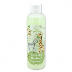 Pflegeshampoo mit biologischer Schafmilch 250ml in der Flasche "Dschungel Abenteuer", Zauberland 