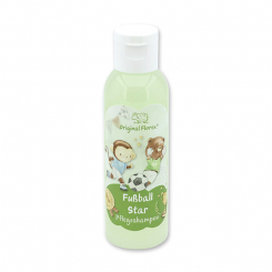 Care shampoo with organic sheep milk 75ml in a bottle "Fußball Star", Magic land 