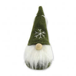Gnome "Santa" 10cm, green 