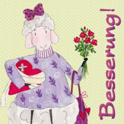 Lina's congratulation card, "Gute Besserung" 