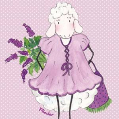 Lina's greeting card, "Flieder Lina" 