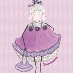 Lina's greeting card, "Brombeer Lina" 