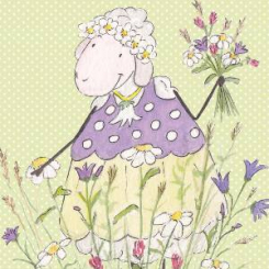 Lina's greeting card, "Wiesenblume Motive 1" 