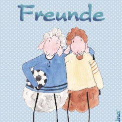Lina's greeting card, "Freunde" 
