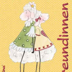 Lina's greeting card, "Freundinnen" 