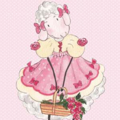 Lina's post card, "Lina mit Rosenkorb" 