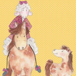 Lina's post card, "Lina mit Pony" 