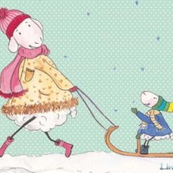 Lina's post card, "Rodeln" 