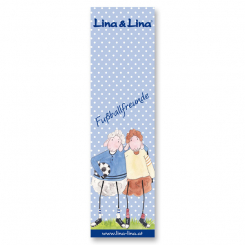 Lina's book mark, "Fußballfreunde" 