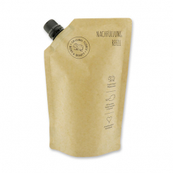 Nachfüll-Beutel 500ml braun mit Florex-Aufdruck, leer 