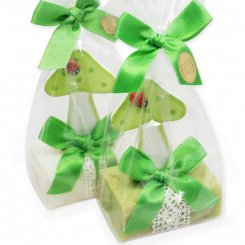 Sheep milk soap 100g decorated with a mushroom in a cellophane, Classic/verbena 