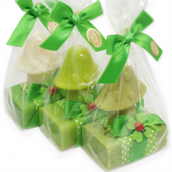 Sheep milk soap 100g decorated with a soap mushroom 50g in a cellophane, sorted 