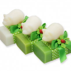 Sheep milk soap 100g decorated with a soap pig 40g, sorted 