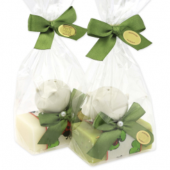 Sheep milk soap 100g decorated with a pig in a cellophane, Classic/verbena 