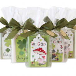 Sheep milk soap 100g decorated with a hanger in a cellophane, sorted 