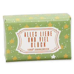 Schafmilchseife 100g "Alles Liebe und viel Glück", Eisenkraut 