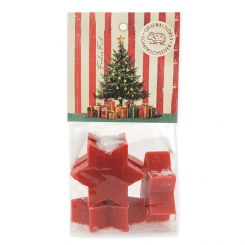 Schafmilchseife Stern midi 4x20g in Cello "Bunte Festtage Motiv 11", Granatapfel 