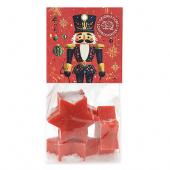 Schafmilchseife Stern midi 4x20g in Cello "Bunte Festtage Motiv 18", Granatapfel 