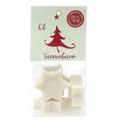 Schafmilchseife Stern midi 4x20g in Cello "Bunte Festtage Motiv 4", Schneerose 