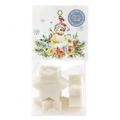 Schafmilchseife Stern midi 4x20g in Cello "Bunte Festtage Motiv 5", Schneerose 