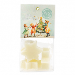 Schafmilchseife Stern midi 4x20g in Cello "Bunte Festtage Motiv 8", Classic 