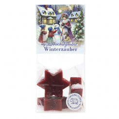 Schafmilchseife Stern midi 4x20g in Cello "Weihnachtszauber-Motiv 14", Winterzauber 