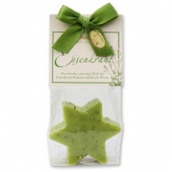 Schafmilchseife Stern 80g in Cello "klassisch", Eisenkraut 