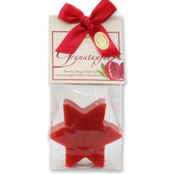 Schafmilchseife Stern 80g in Cello "klassisch", Granatapfel 
