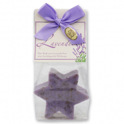 Schafmilchseife Stern 80g in Cello "klassisch", Lavendel 