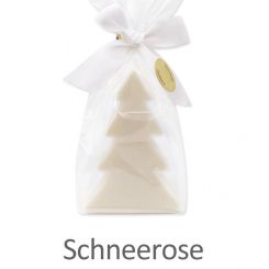 Schafmilchseife Tannenbaum 75g, in Cello, Schneerose 