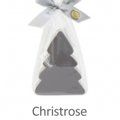 Schafmilchseife Weihnachtsbaum 115g, in Cello, Christrose 